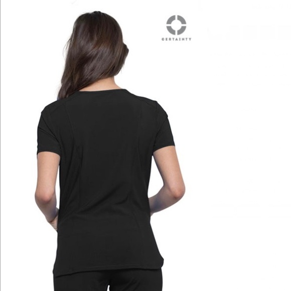 Infinity Vneck Scrub Top (Black) - Picture 3 of 5